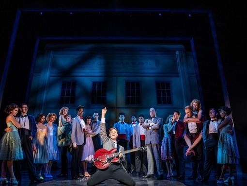 The cast of Back To The Future The Musical on stage in London