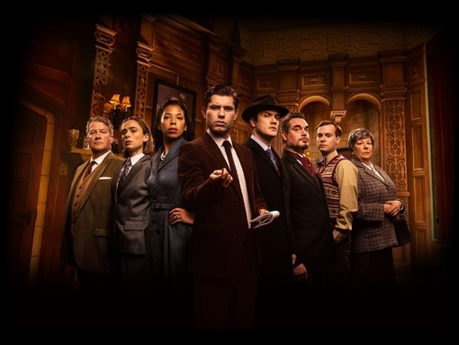 Actors on stage from the MOUSETRAP