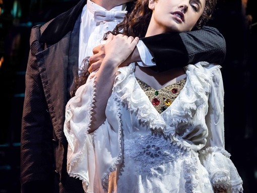 A performance of Phantom of the Opera on stage in London