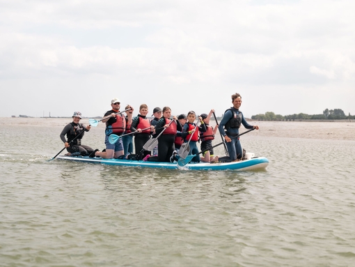 Children trying out rafting at Andrew Simpson Centre, Portsmouth.